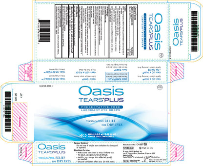 125 Vials Oasis Tears Plus Preservative-Free Lubricant Eye Drops (4 Boxes, 30 Vials each and a 5 Vial Packet)