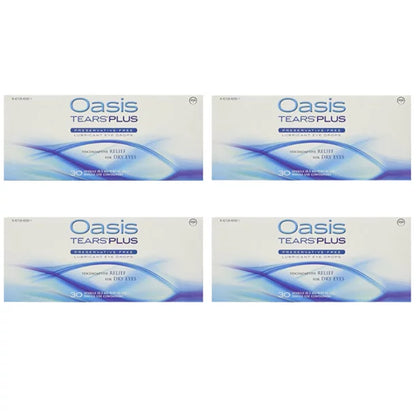 125 Vials Oasis Tears Plus Preservative-Free Lubricant Eye Drops (4 Boxes, 30 Vials each and a 5 Vial Packet)