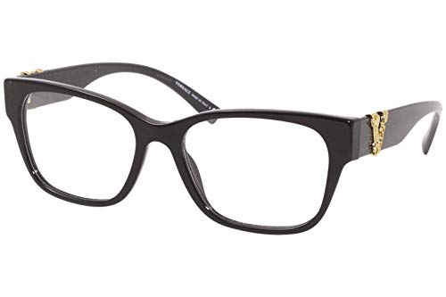 Versace - VE3283 Black/Clear Square Women Eyeglasses - 54mm