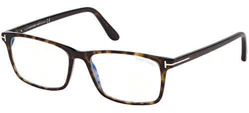 Eyeglasses Tom Ford FT 5584 -B 052 Shiny Dark Havana, Rose Gold"t" Logo/Blue